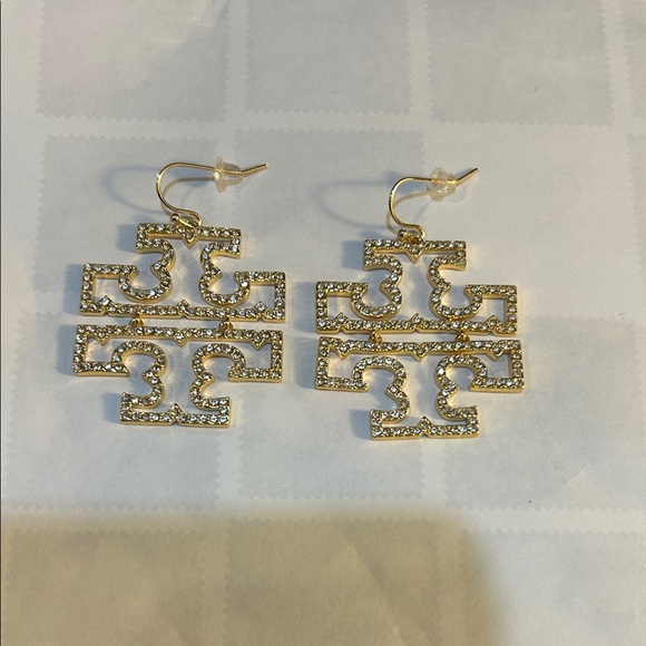 Tory Burch Gold Geometric Earrings - Picture 3 of 5